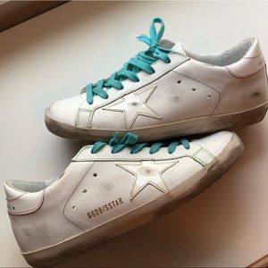 Golden Goose Rainbow Stitch Superstar Sneakers Size 38